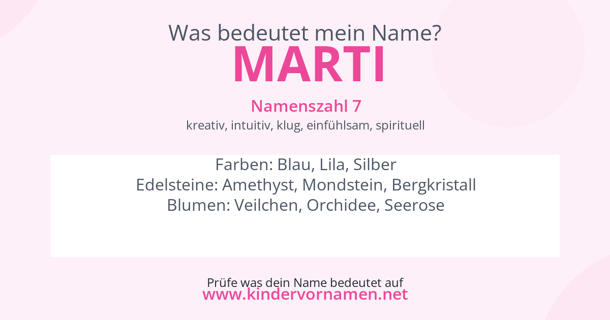 Was bedeutet der Name Marti?