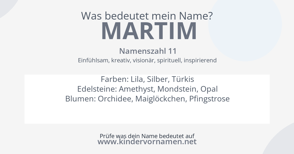 Was bedeutet der Name Martim?