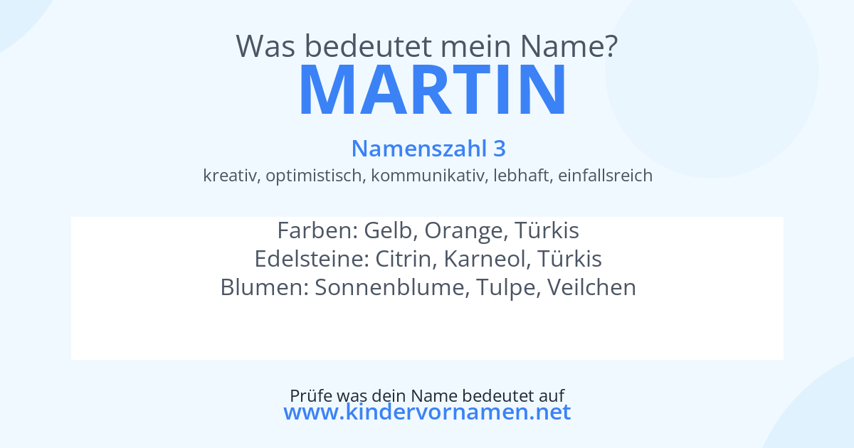 Was bedeutet der Name Martin?
