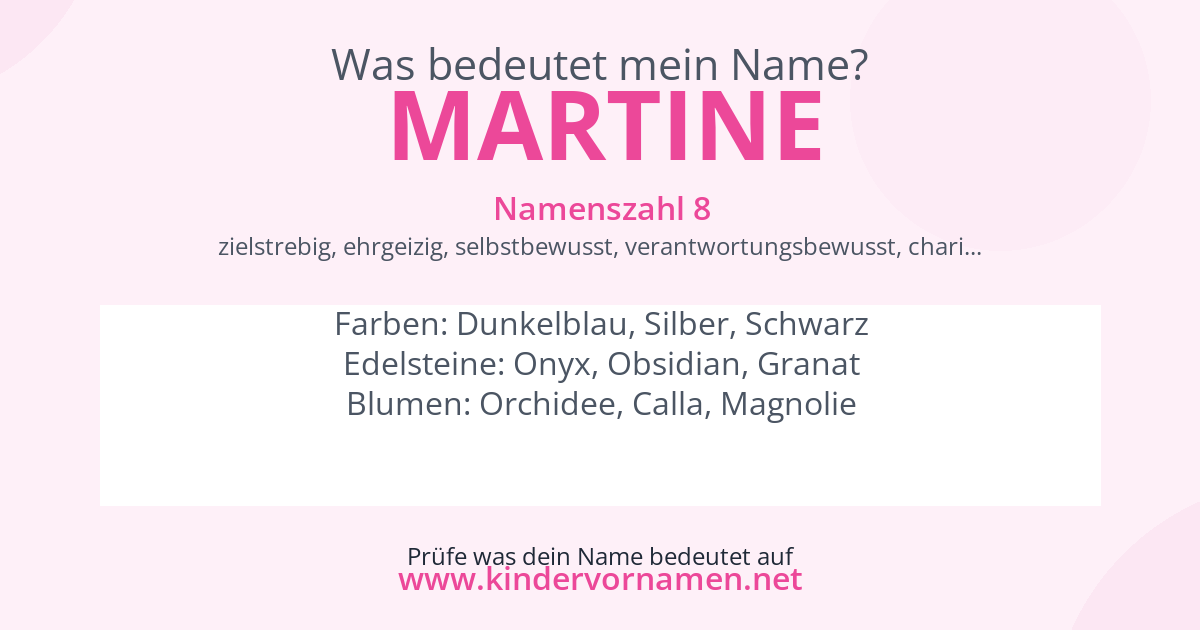 Was bedeutet der Name Martine?