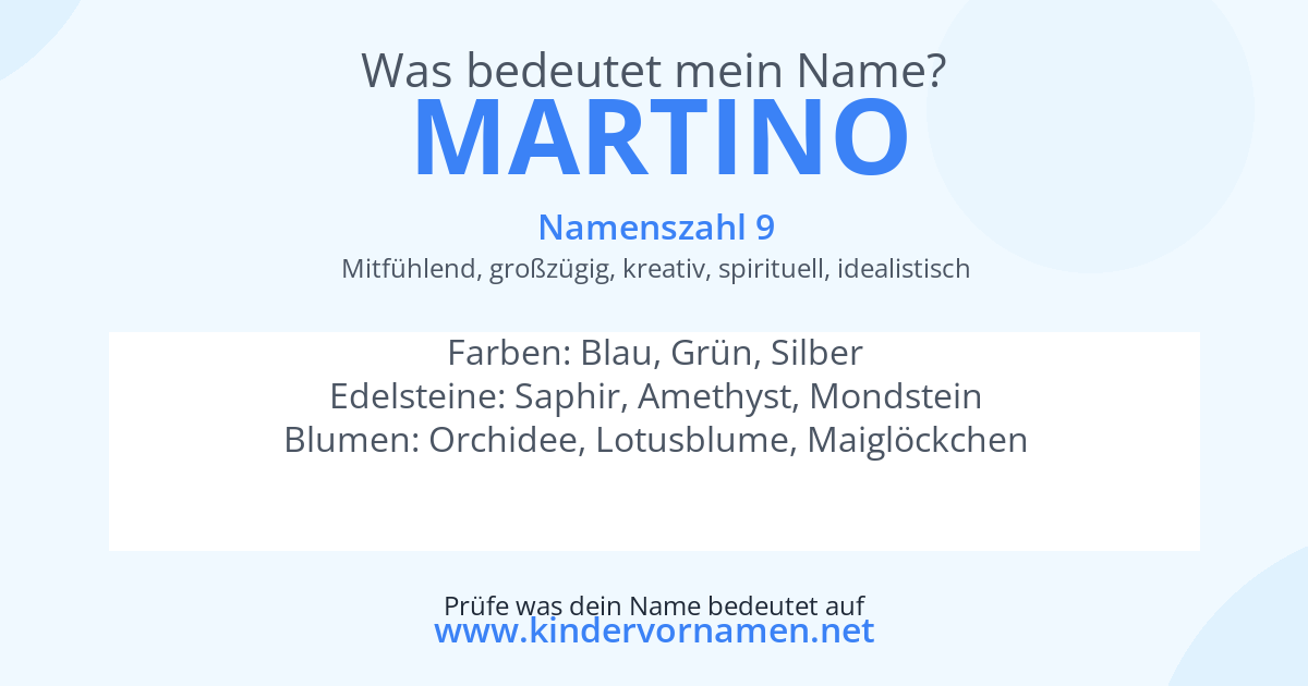 Was bedeutet der Name Martino?