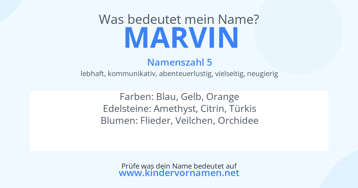 Was bedeutet der Name Marvin?