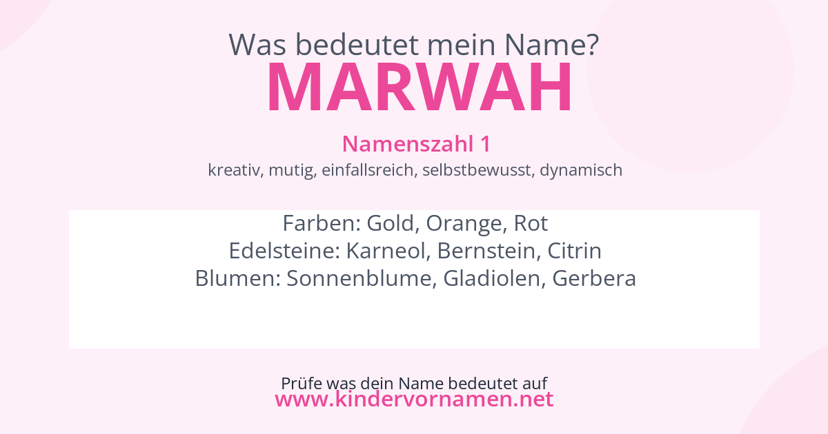 Was bedeutet der Name Marwah?