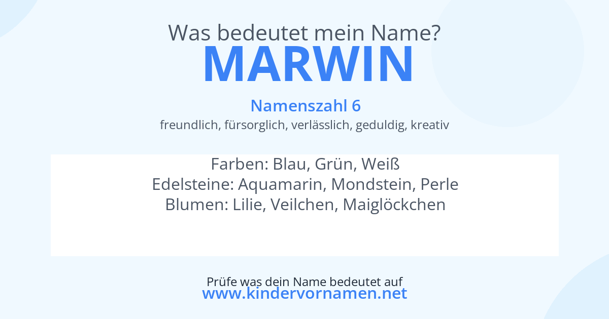 Was bedeutet der Name Marwin?