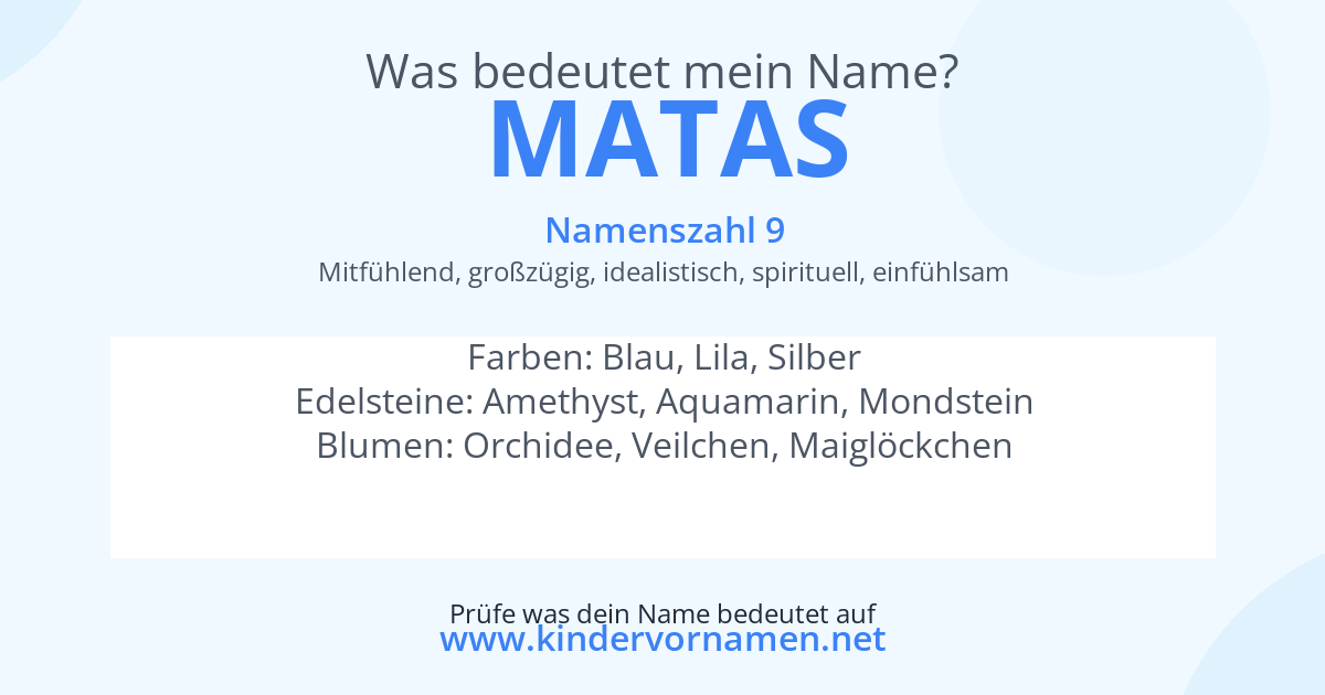 Was bedeutet der Name Matas?