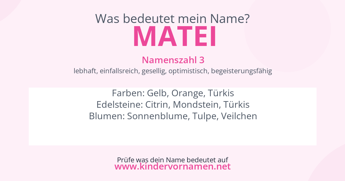 Was bedeutet der Name Matei?