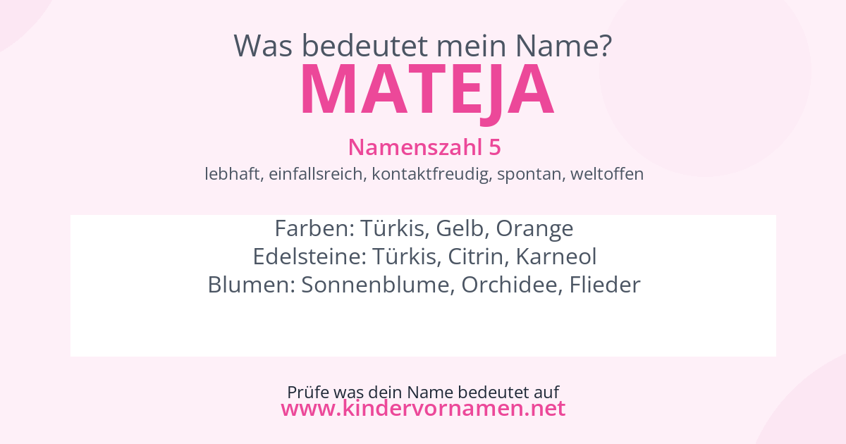 Was bedeutet der Name Mateja?
