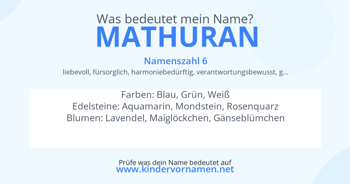 Was bedeutet der Name Mathuran?