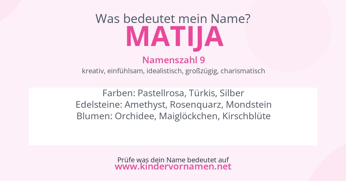 Was bedeutet der Name Matija?