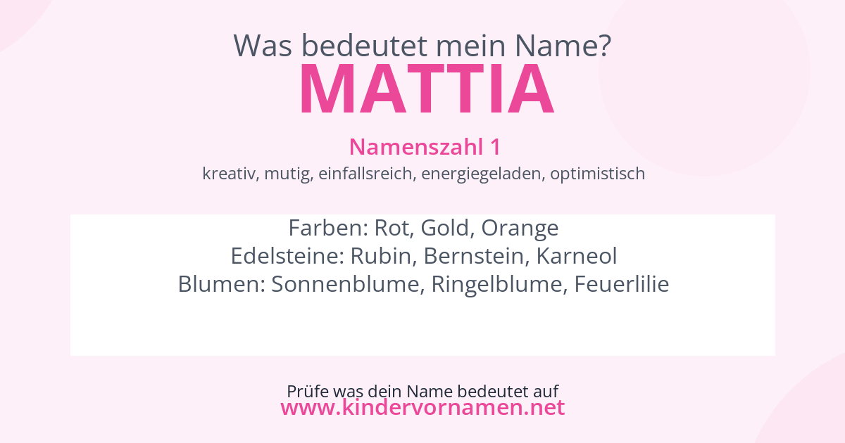 Was bedeutet der Name Mattia?