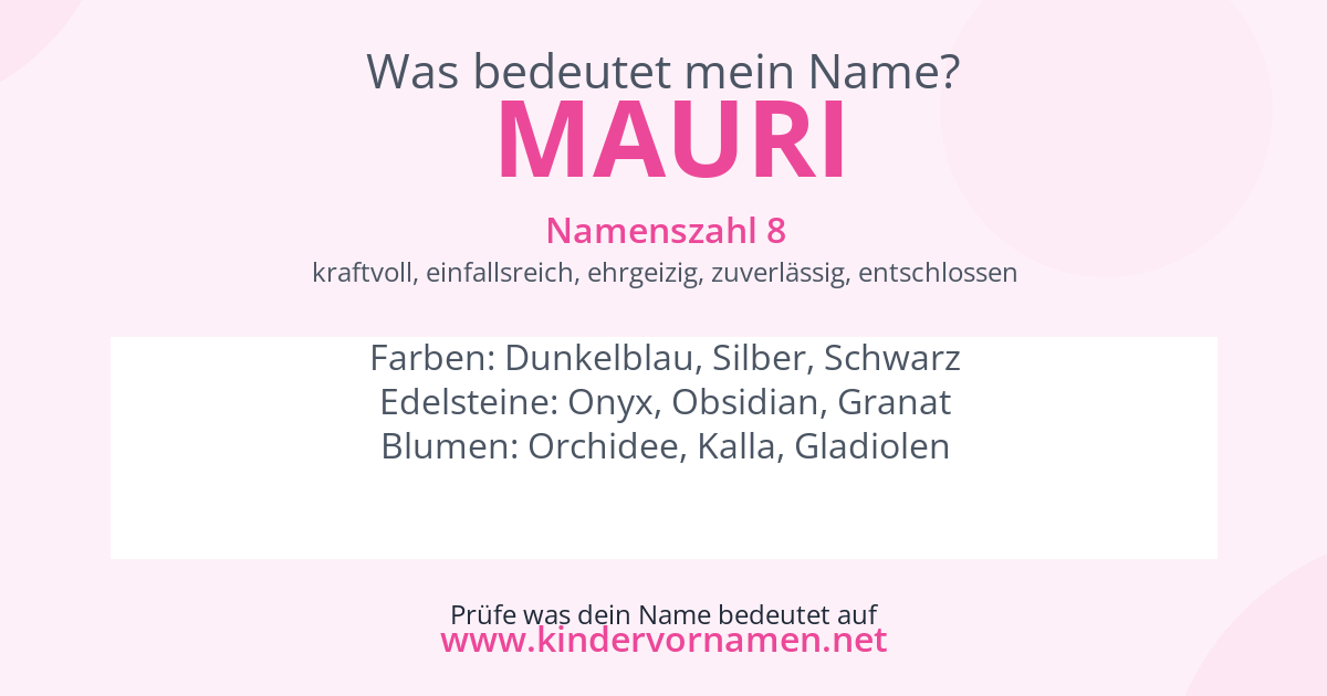 Was bedeutet der Name Mauri?