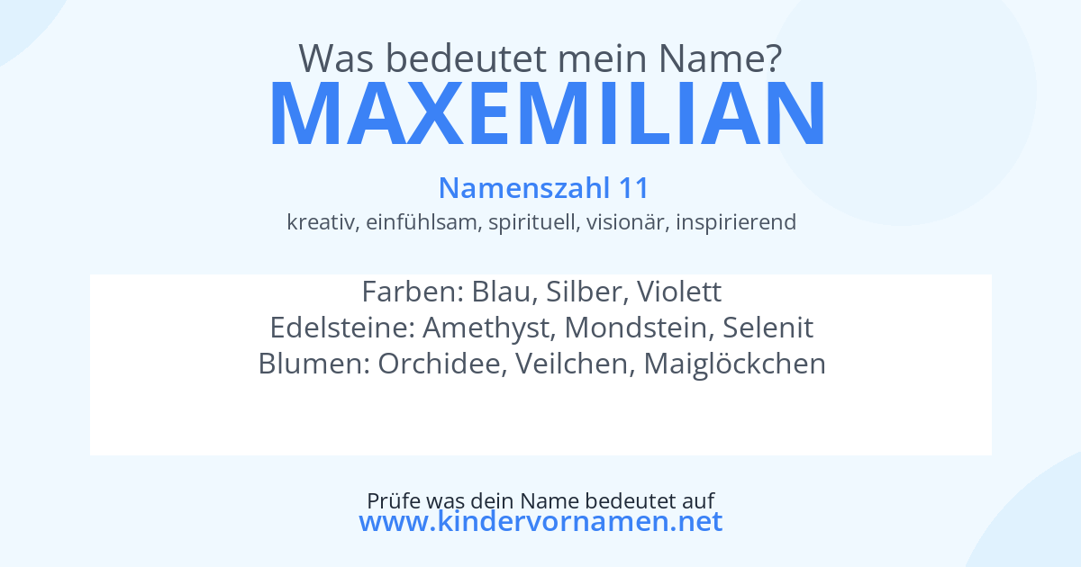 Was bedeutet der Name Maxemilian?