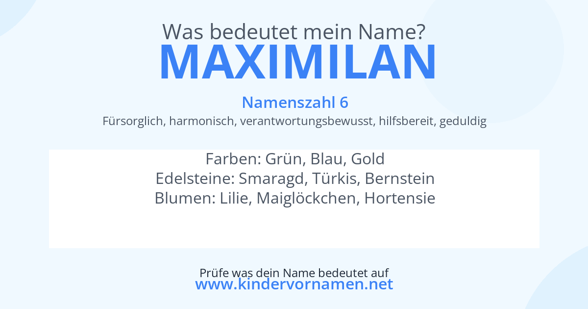 Was bedeutet der Name Maximilan?