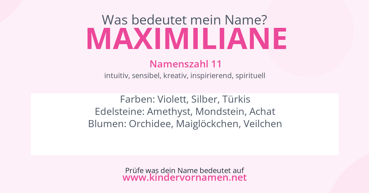 Was bedeutet der Name Maximiliane?