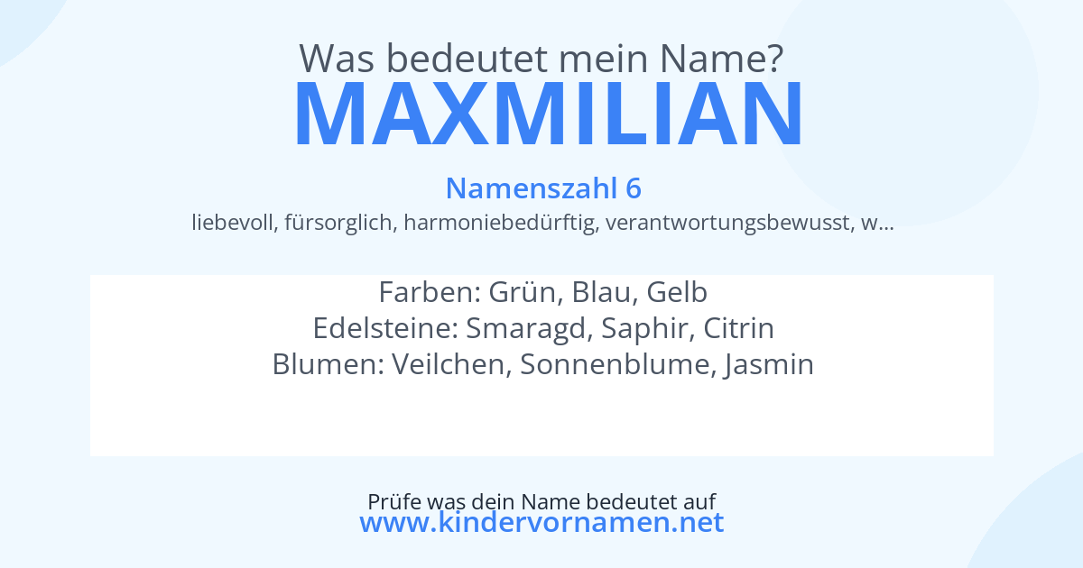 Was bedeutet der Name Maxmilian?