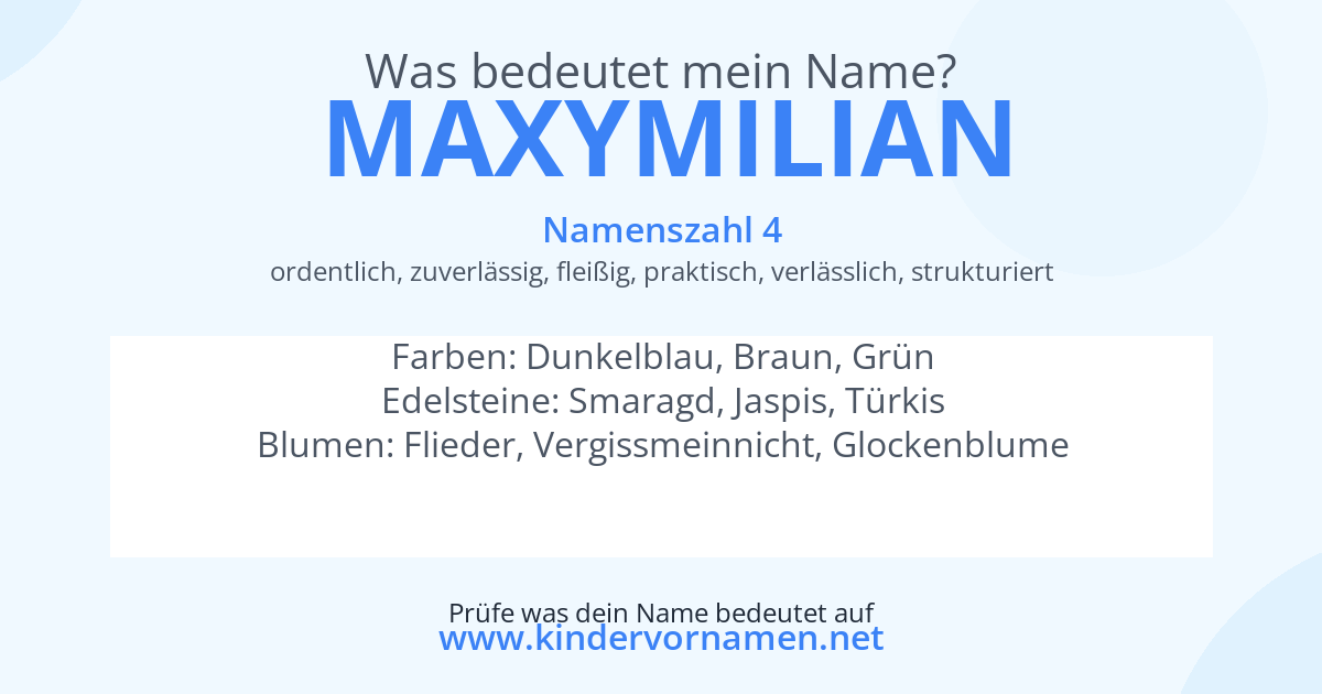 Was bedeutet der Name Maxymilian?