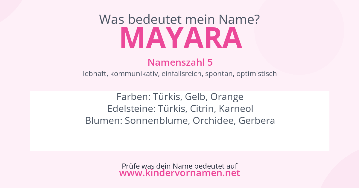 Was bedeutet der Name Mayara?