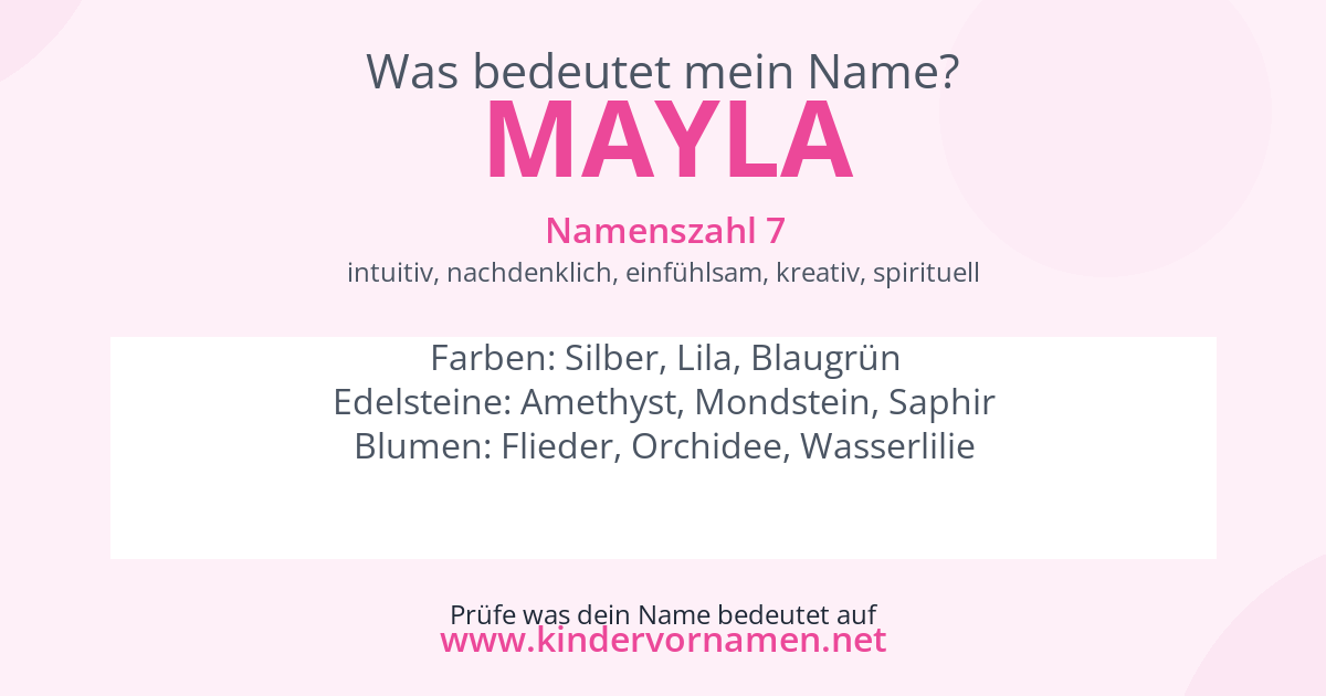Was bedeutet der Name Mayla?