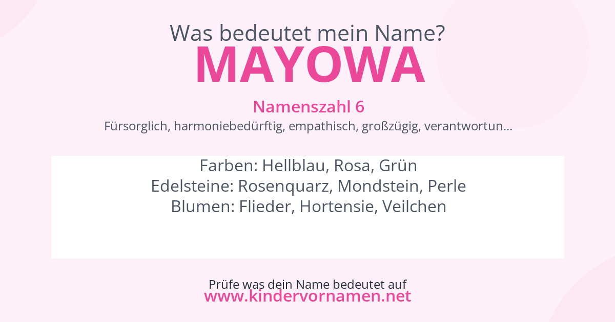 Was bedeutet der Name Mayowa?