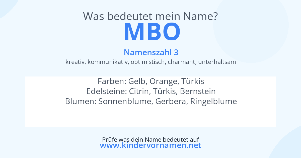 Was bedeutet der Name Mbo?