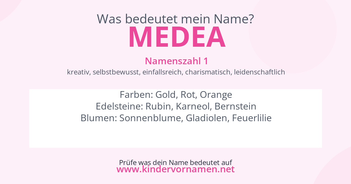 Was bedeutet der Name Medea?