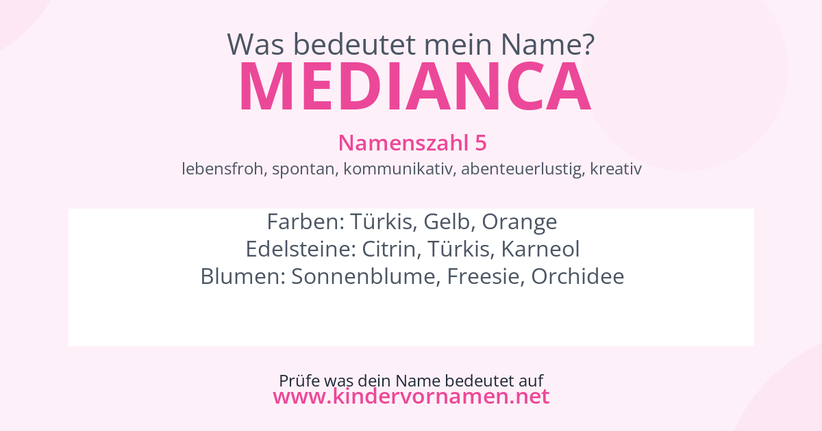Was bedeutet der Name Medianca?