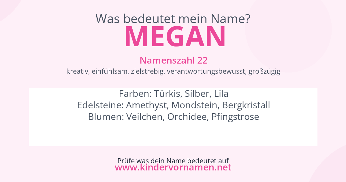 Was bedeutet der Name Megan?
