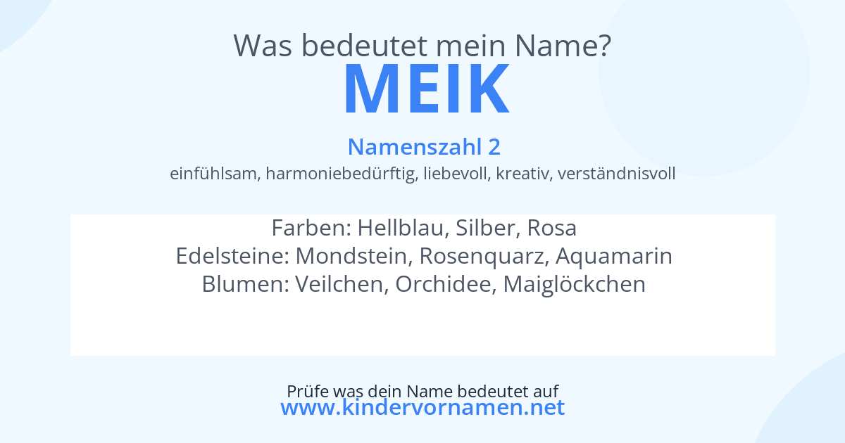 Was bedeutet der Name Meik?