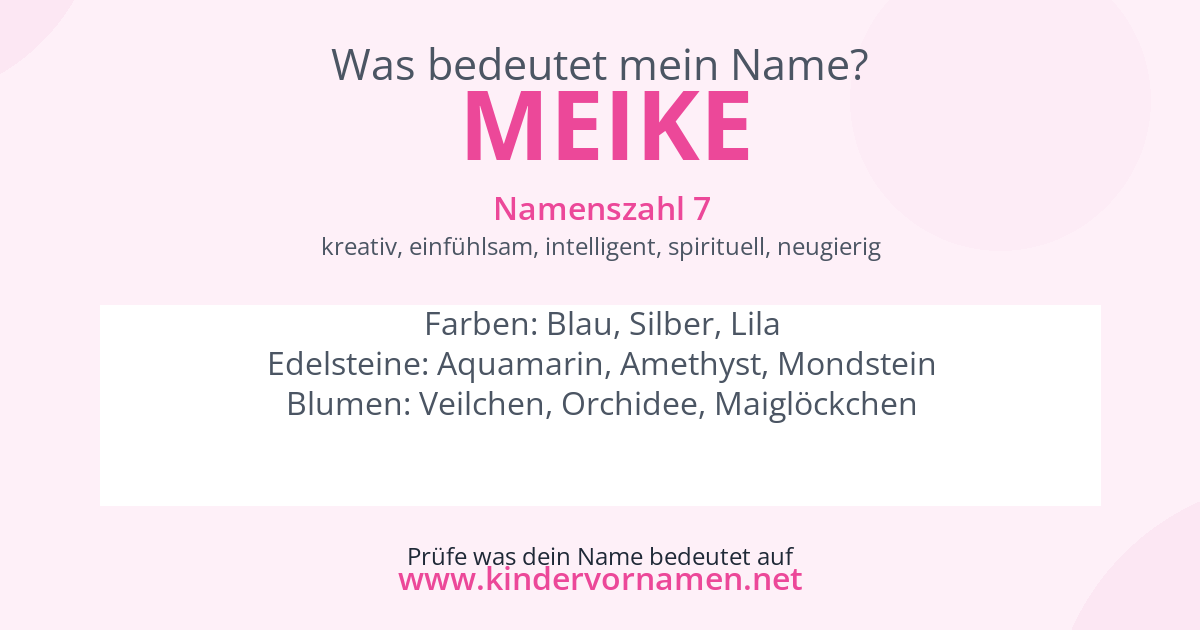 Was bedeutet der Name Meike?