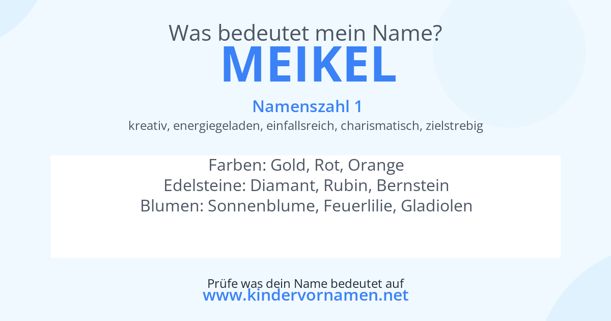 Was bedeutet der Name Meikel?