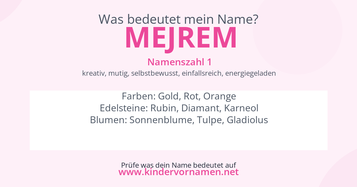 Was bedeutet der Name Mejrem?