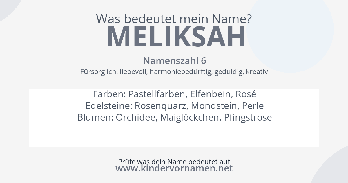 Was bedeutet der Name Meliksah?