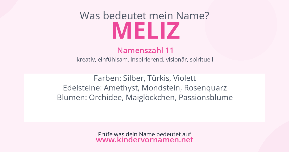 Was bedeutet der Name Meliz?