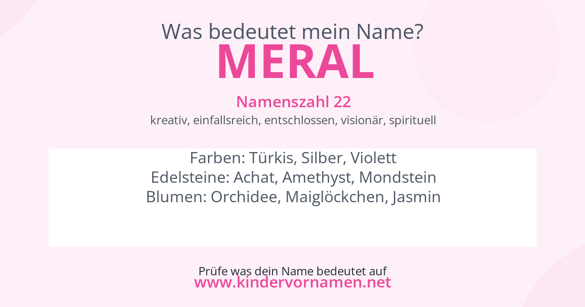 Was bedeutet der Name Meral?