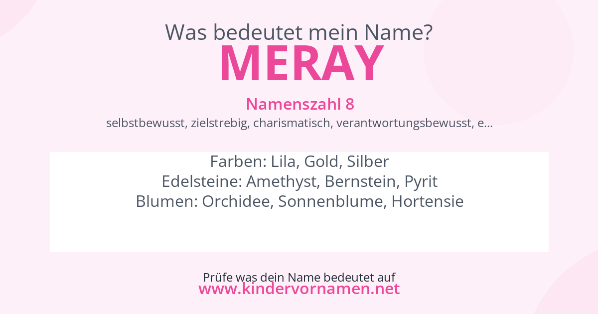 Was bedeutet der Name Meray?