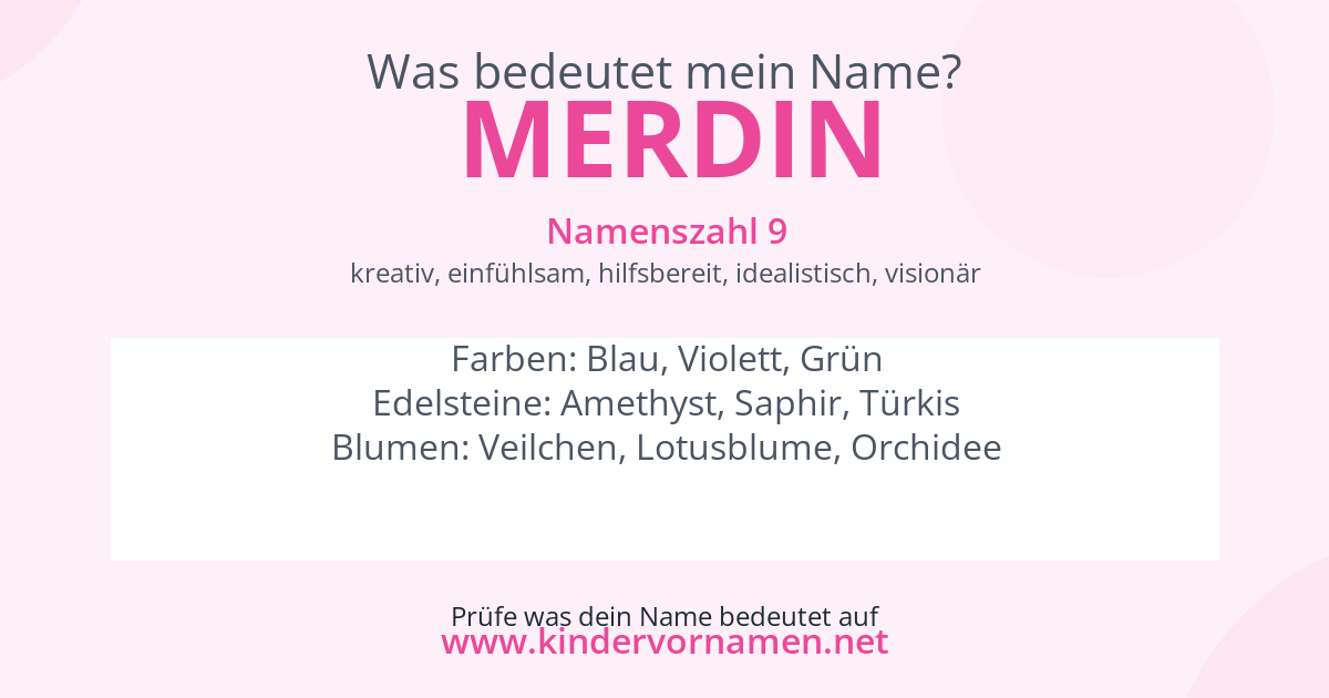Was bedeutet der Name Merdin?