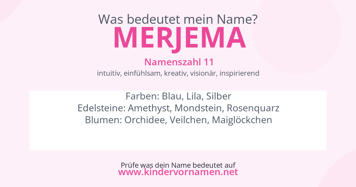 Was bedeutet der Name Merjema?