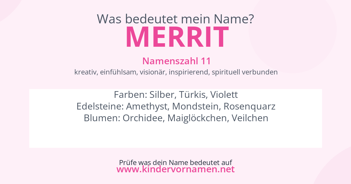 Was bedeutet der Name Merrit?