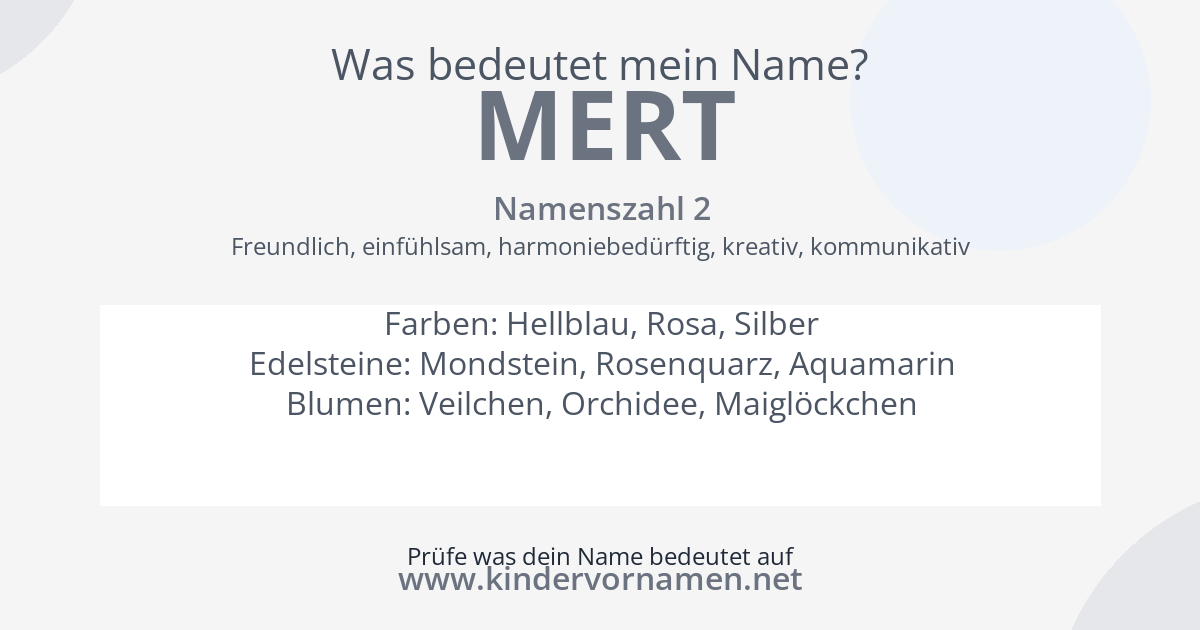 Was bedeutet der Name Mert?
