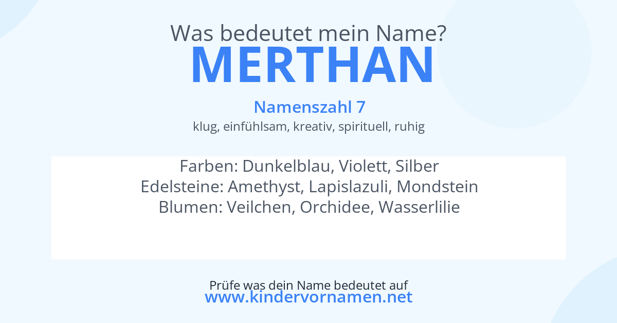 Was bedeutet der Name Merthan?