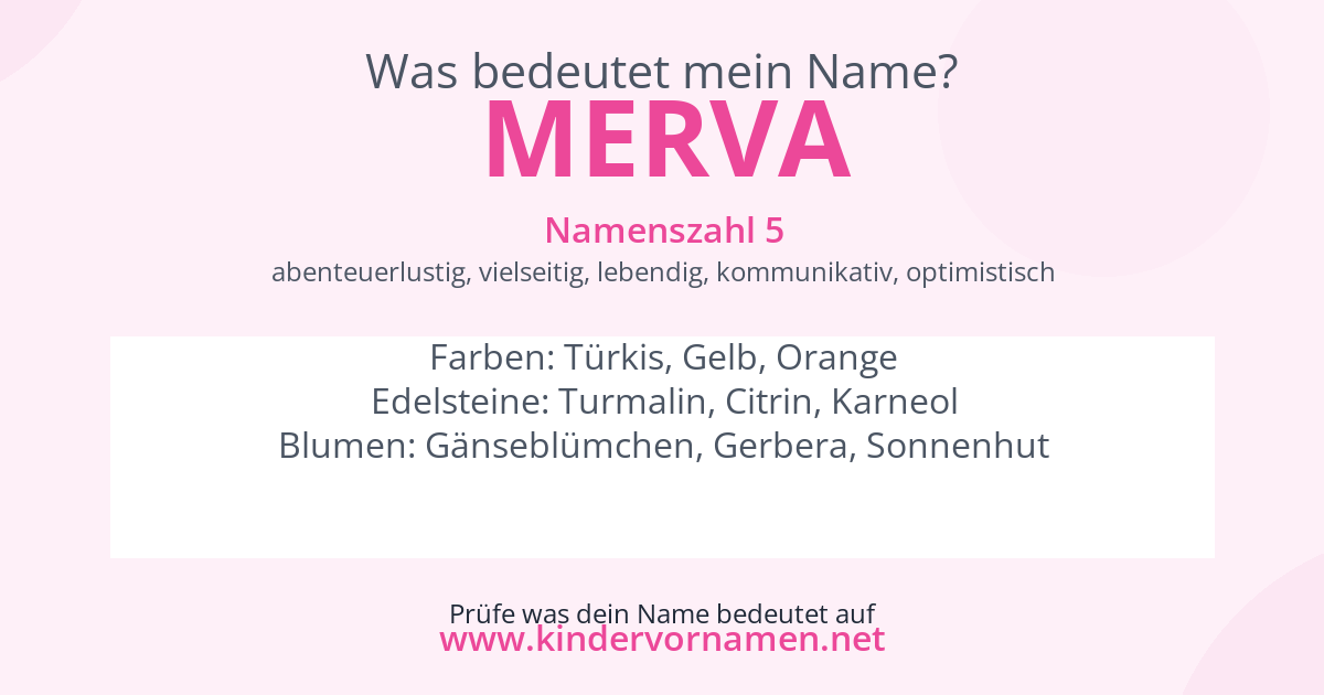 Was bedeutet der Name Merva?