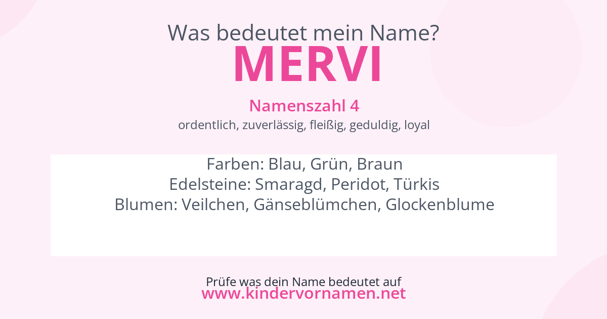 Was bedeutet der Name Mervi?