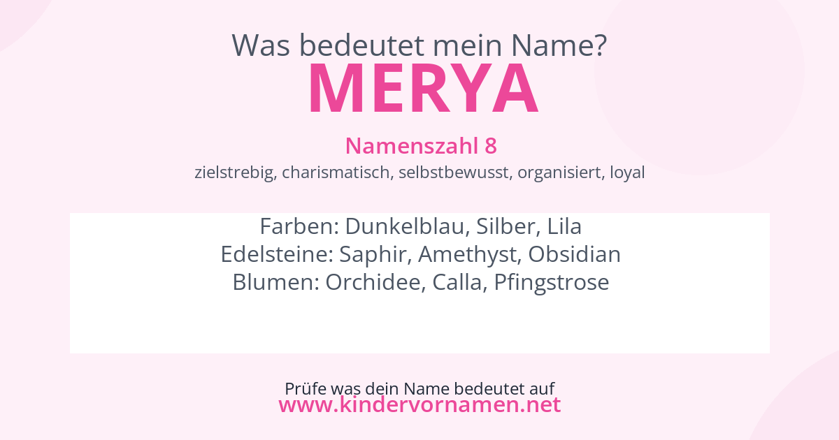 Was bedeutet der Name Merya?