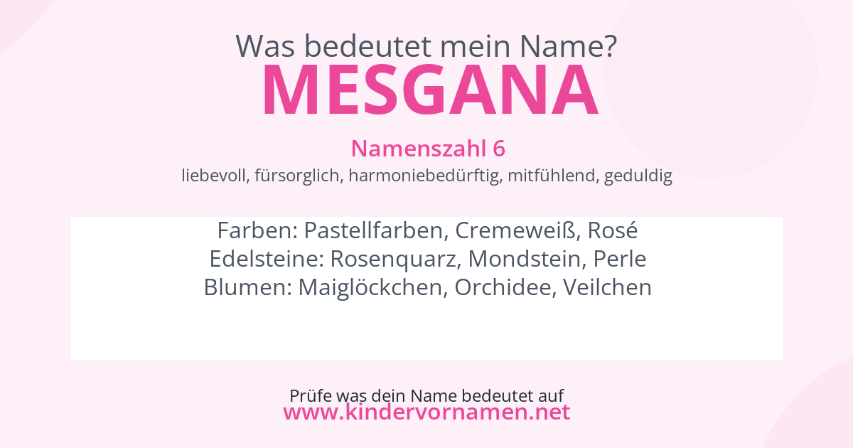 Was bedeutet der Name Mesgana?