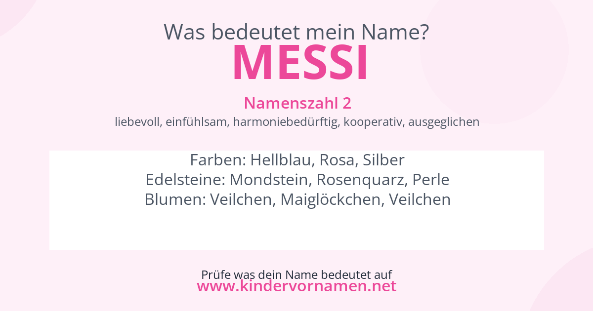 Was bedeutet der Name Messi?