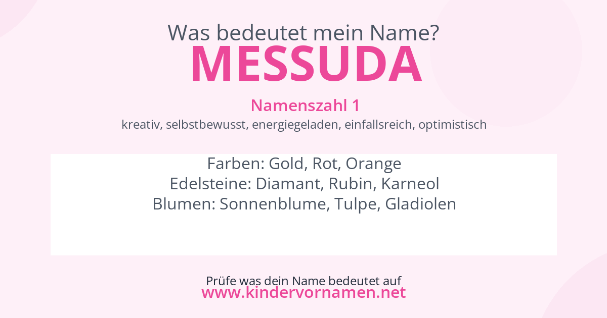 Was bedeutet der Name Messuda?