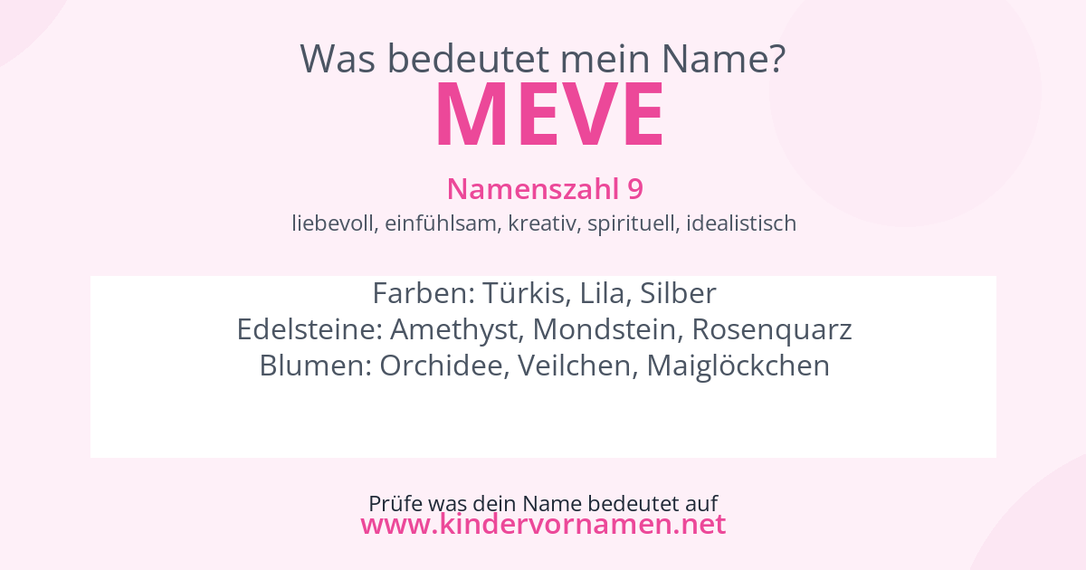 Was bedeutet der Name Meve?