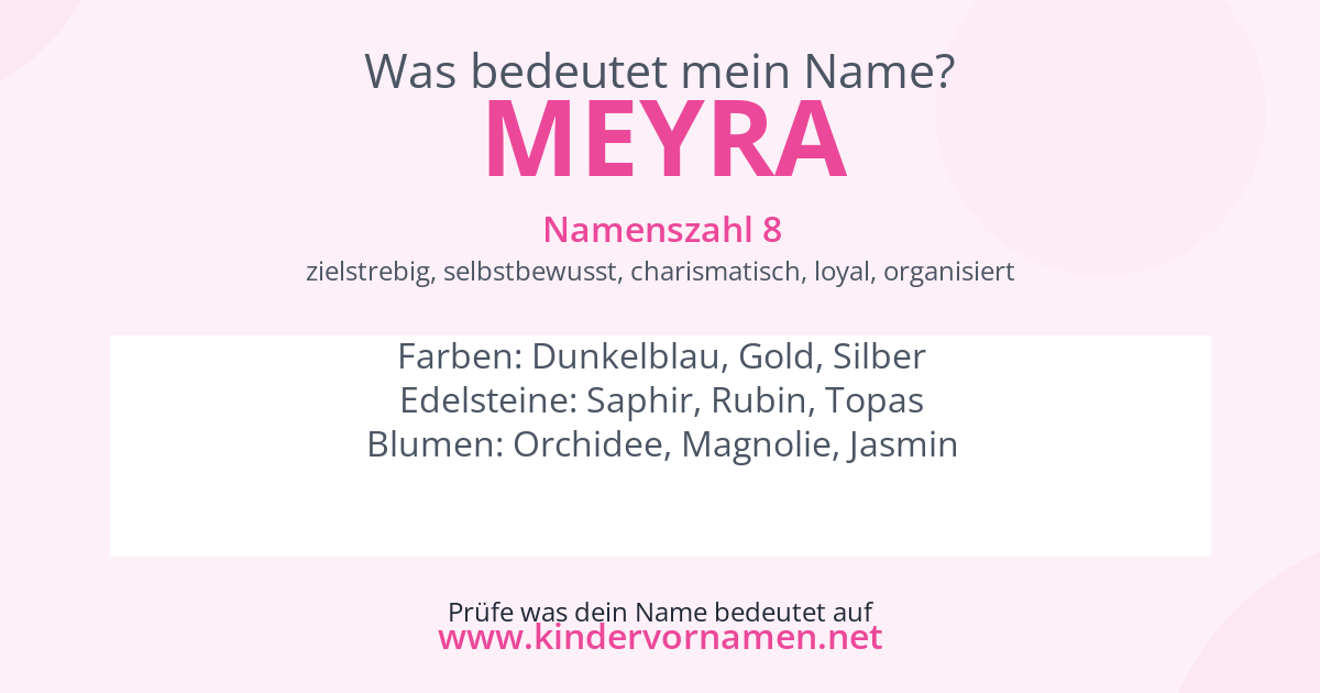 Was bedeutet der Name Meyra?