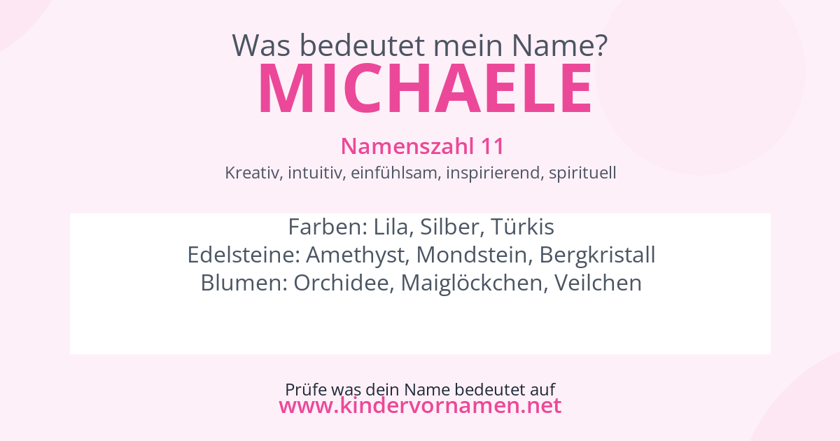 Was bedeutet der Name Michaele?