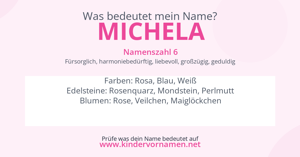 Was bedeutet der Name Michela?